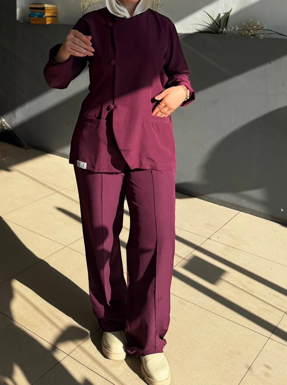 Suit In Burgendy