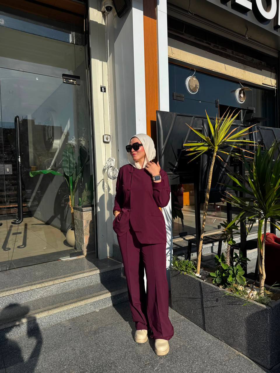 Suit In Burgendy