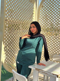 Back Ribbon in dark green
