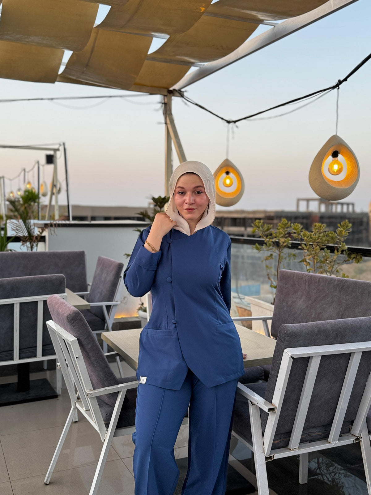 Suit scrub in Petroleum Navy