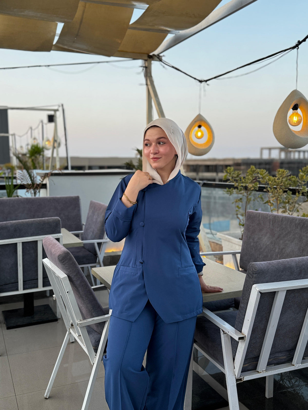 Suit scrub in Petroleum Navy