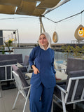 Suit scrub in Petroleum Navy