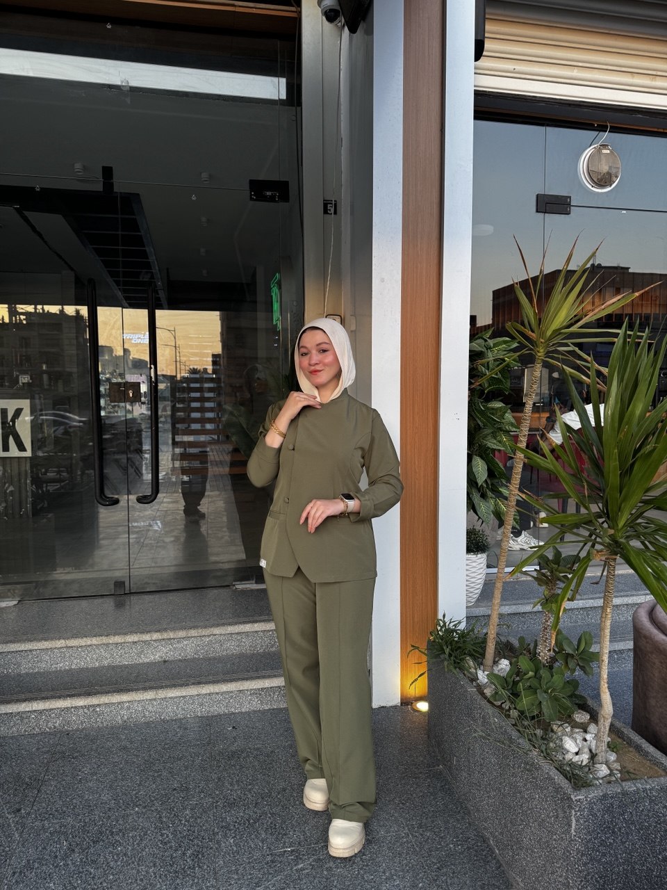 Suit In Olive