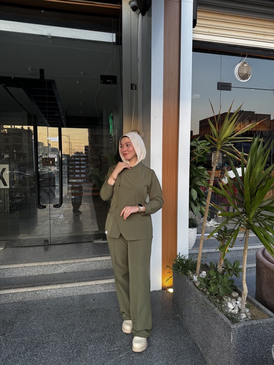 Suit In Olive
