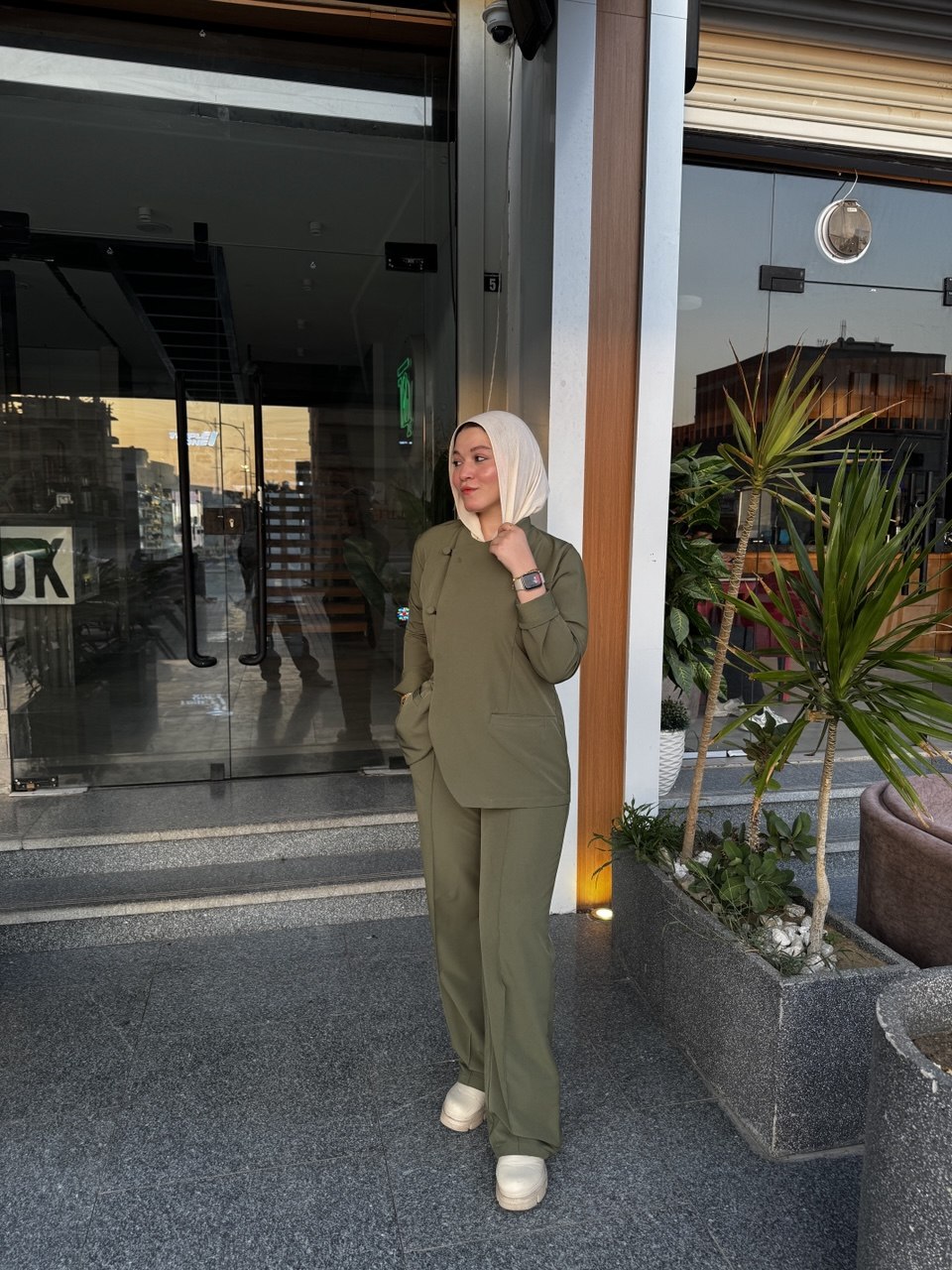 Suit In Olive