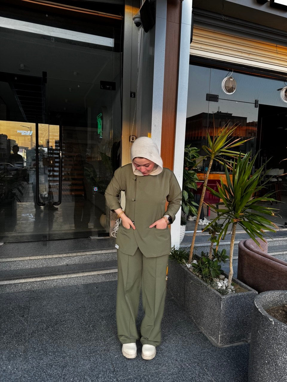 Suit In Olive