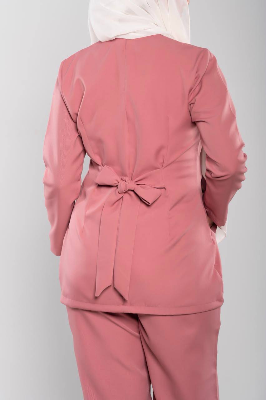 Back Ribbon In Rose Pink