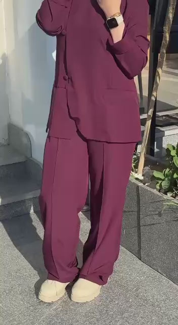 Suit In Burgendy