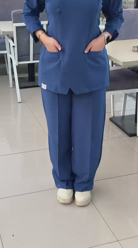 Suit scrub in Petroleum Navy